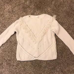 Sweater with fun fringe detail